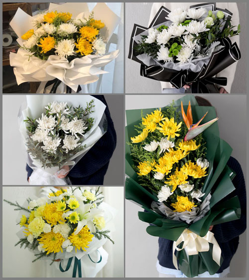 云南普洱孟连县富岩乡白事花束代送